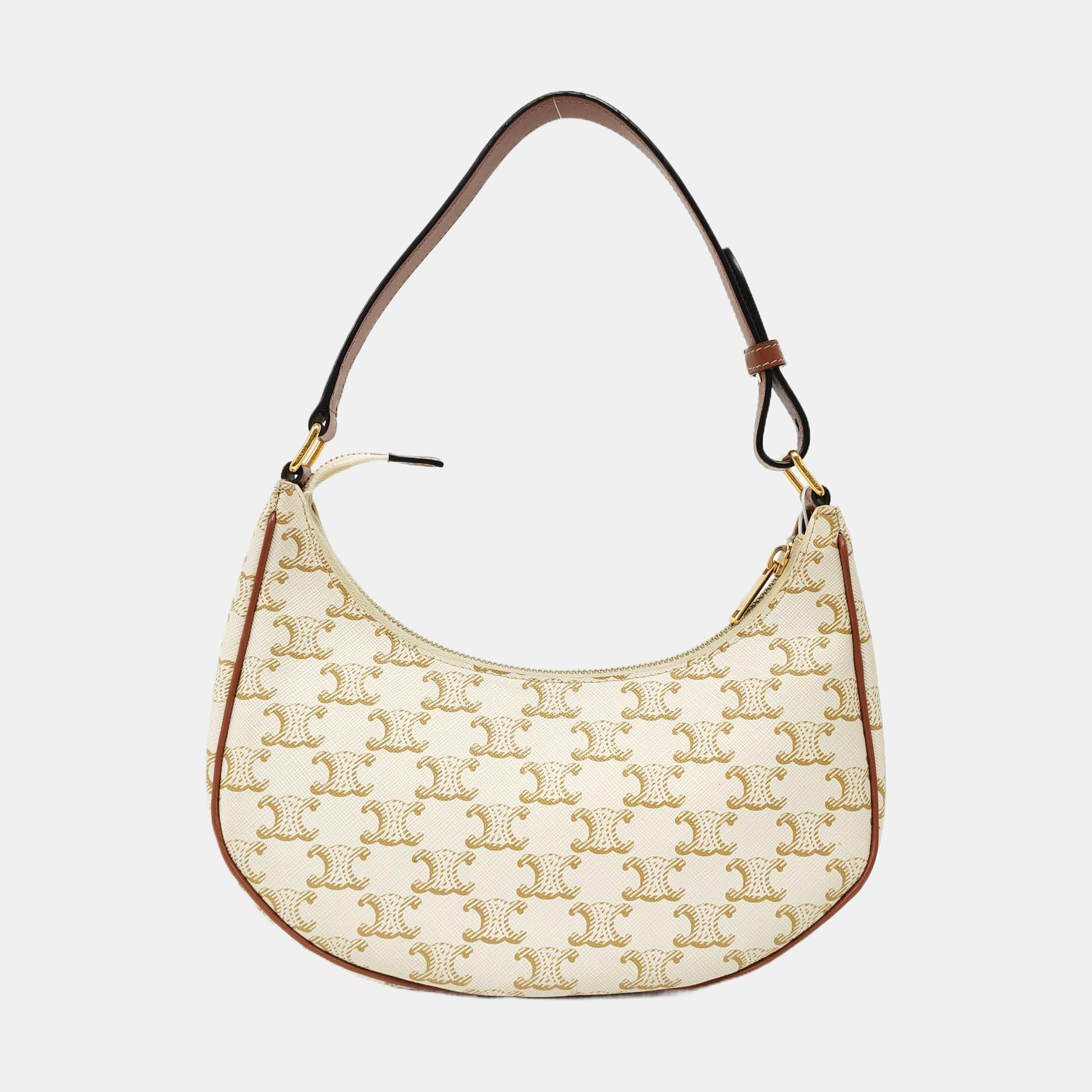 Authenticated pre-owned  AVA Coated Canvas Beige - Top Handle Bag at Looply