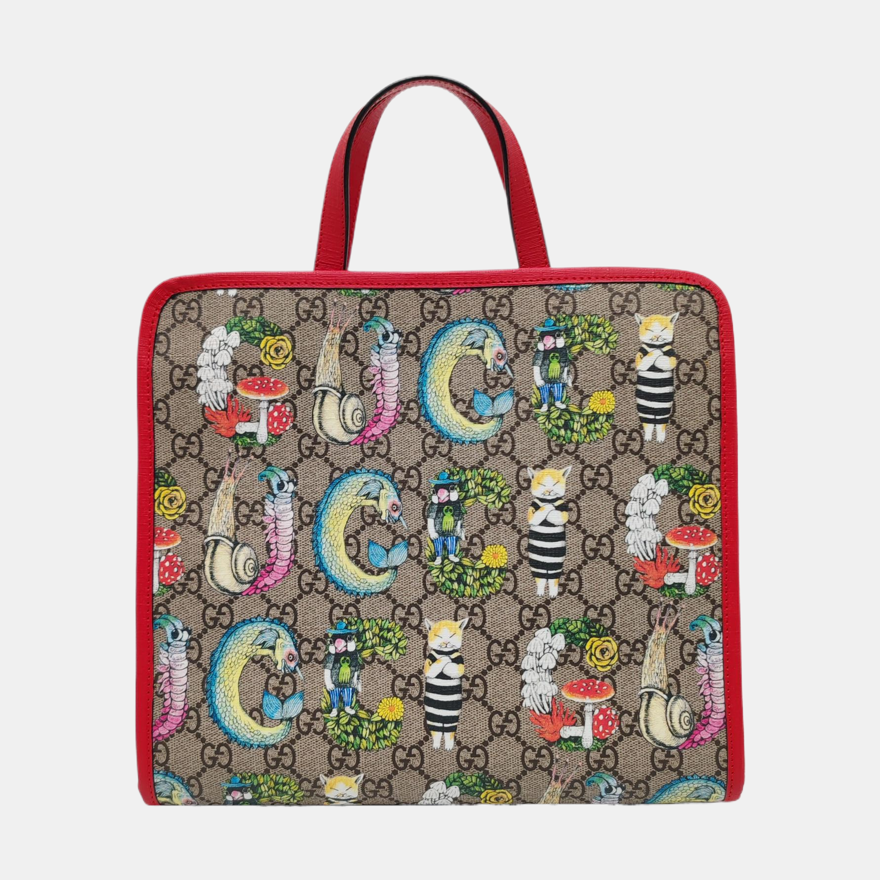 Children’s GG Bucket Monogram Coated Canvas Beige
