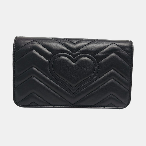 GG Marmont Super Mini Quilted Calfskin Black