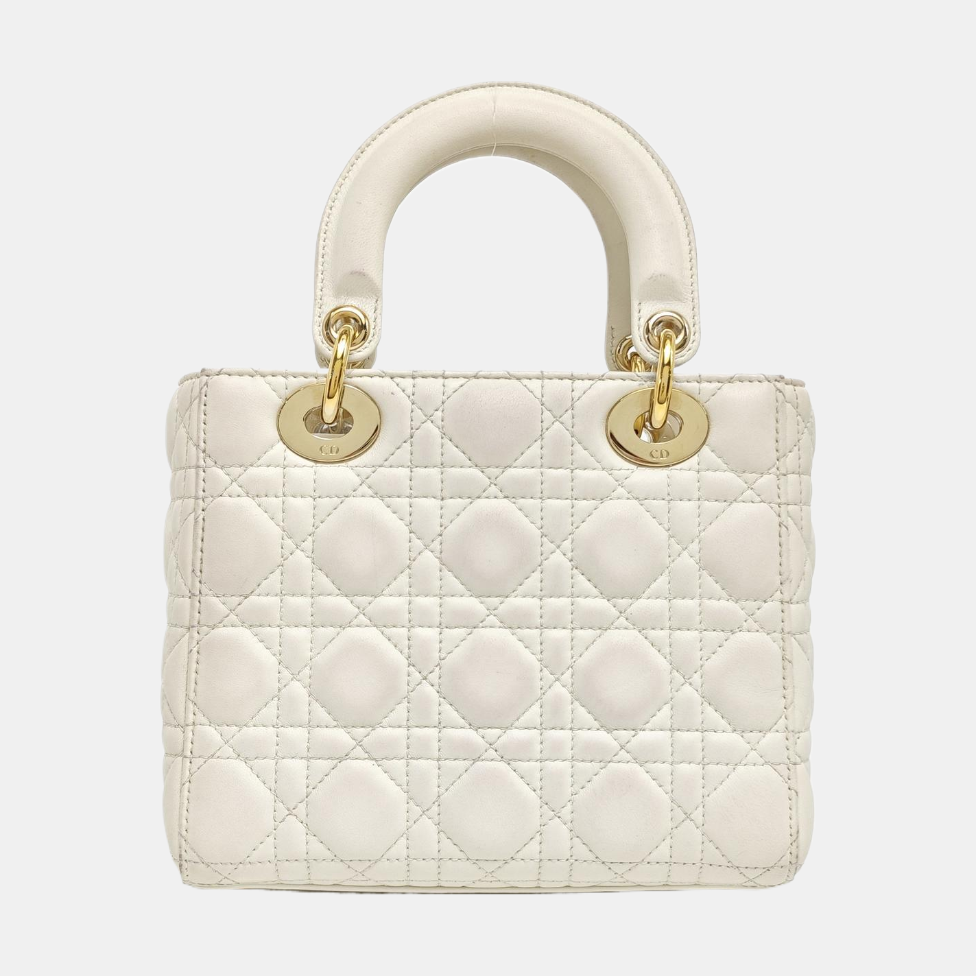 Lady Dior Cannage Lambskin White
