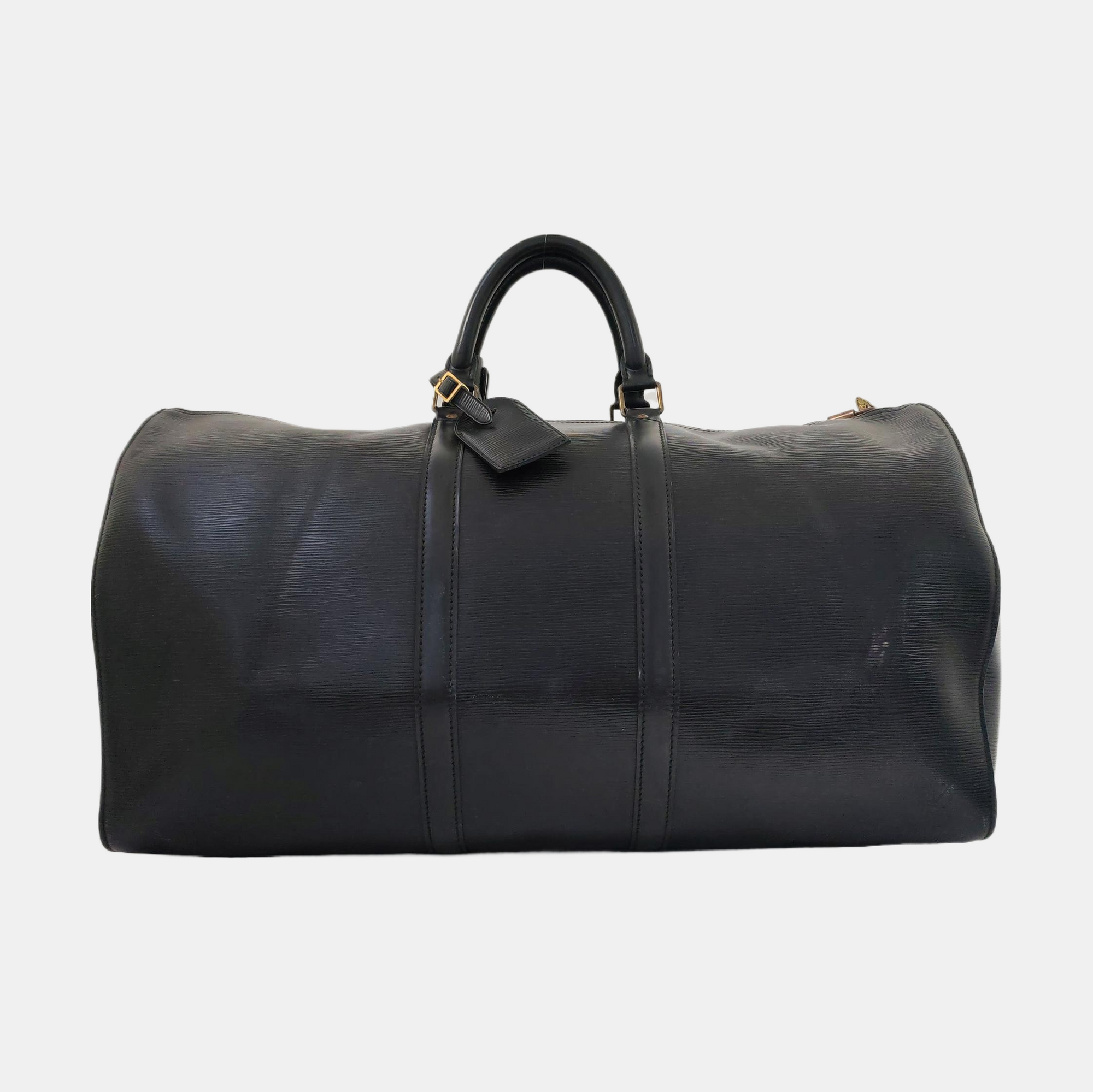 Authenticated pre-owned  KEEPALL 55 Epi Black - Top Handle Bag at Looply