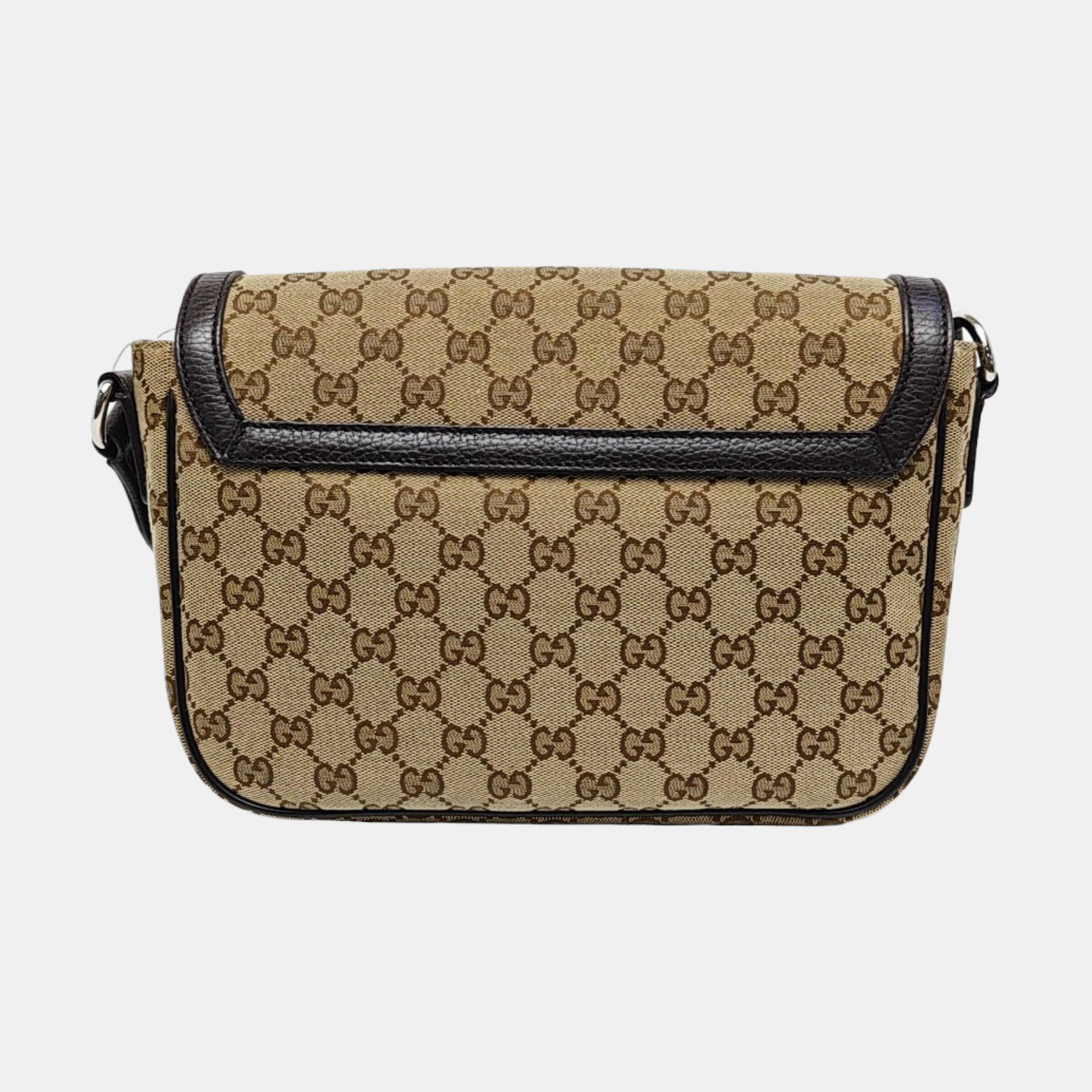 Monogram Canvas Shoulder Bag Brown