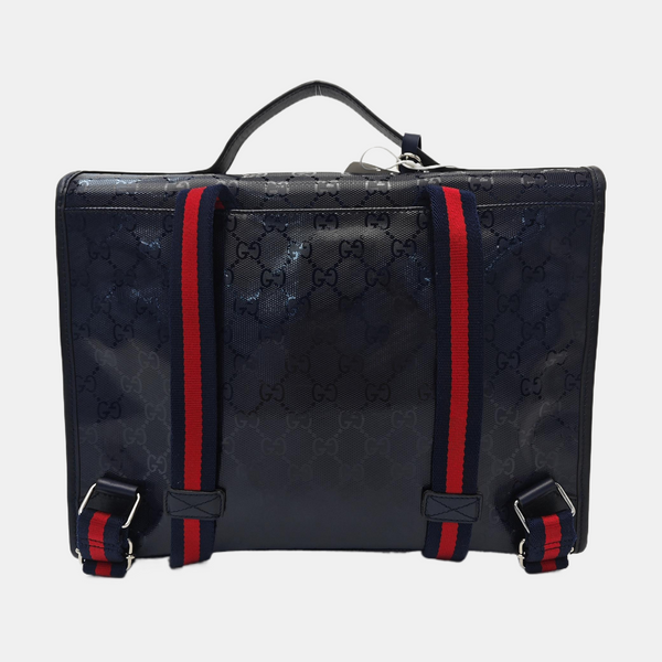 Monogram Coated Canvas Backpack Blue