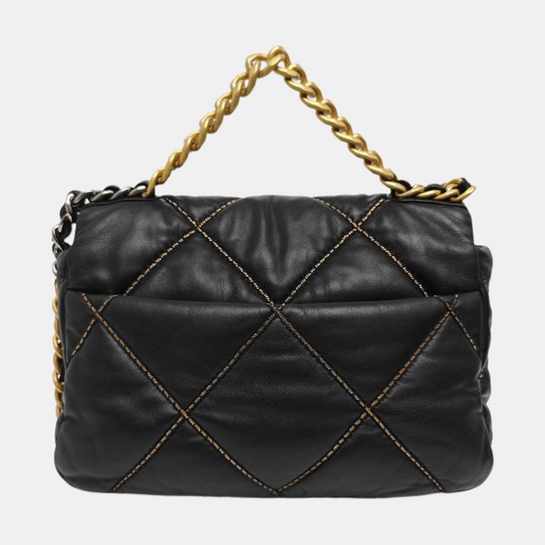 Quilted Lambskin Shoulder Bag Small Black