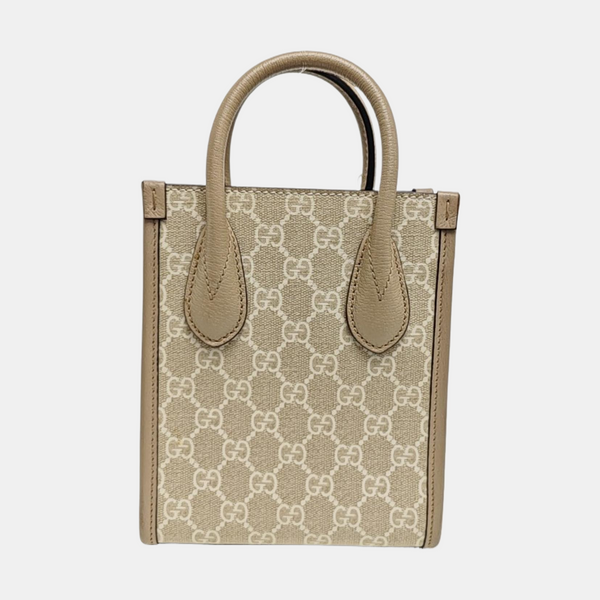 Retro Mini Monogram Coated Canvas Beige