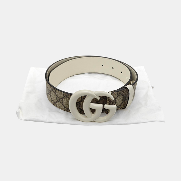 Coated Canvas Belt Beige