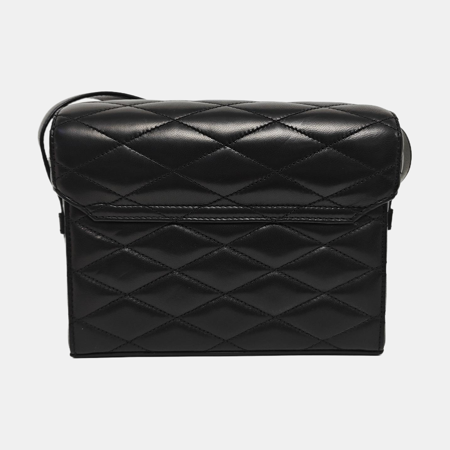Quilted Lambskin Shoulder Bag Black