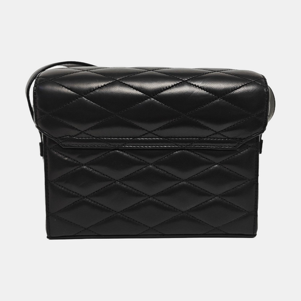 Quilted Lambskin Shoulder Bag Black