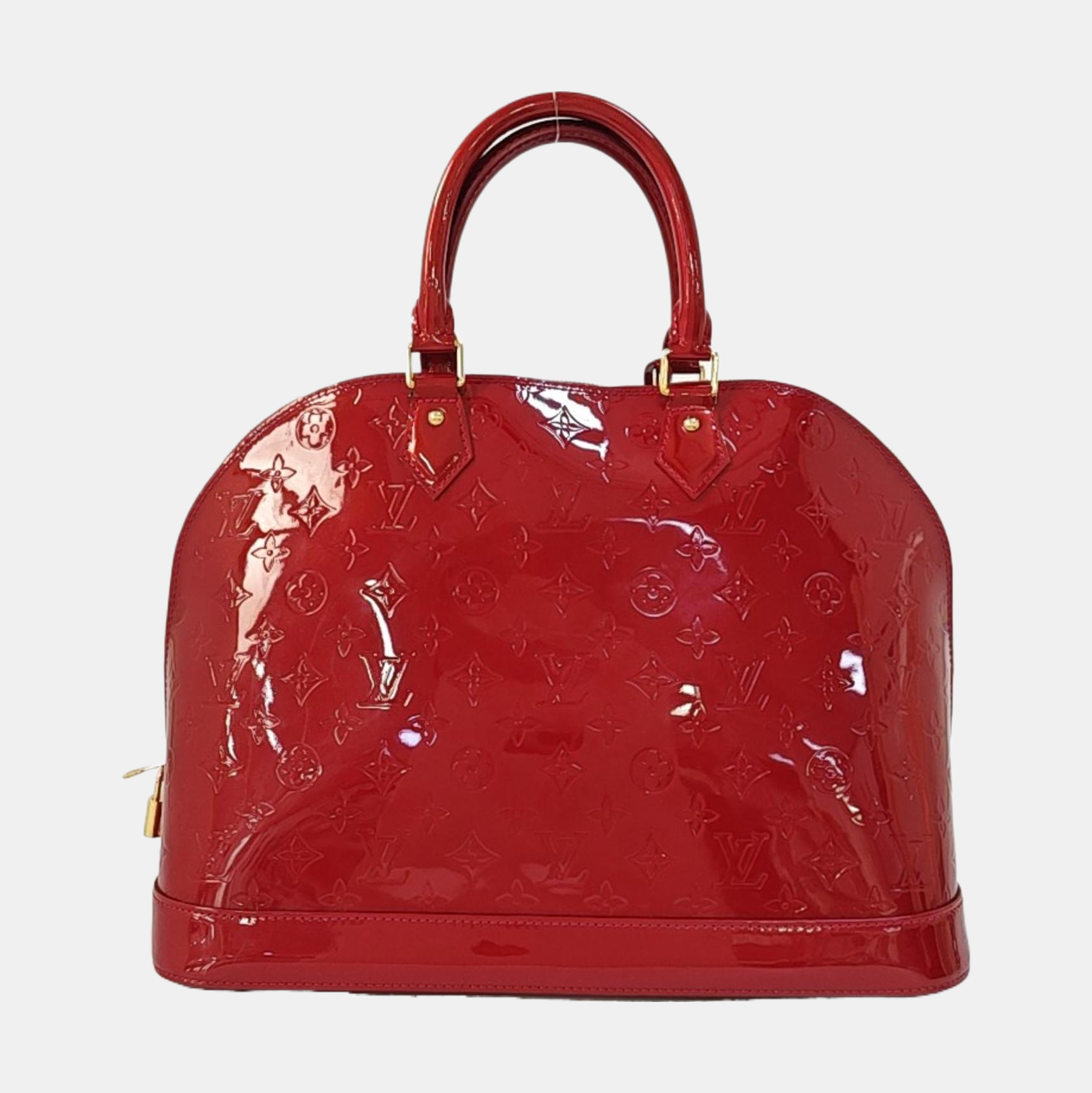 ALMA GM Monogram Patent Leather Red