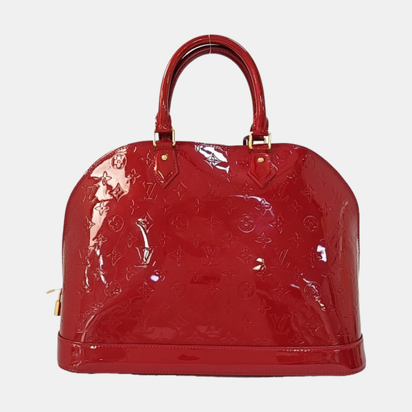 ALMA GM Monogram Patent Leather Red