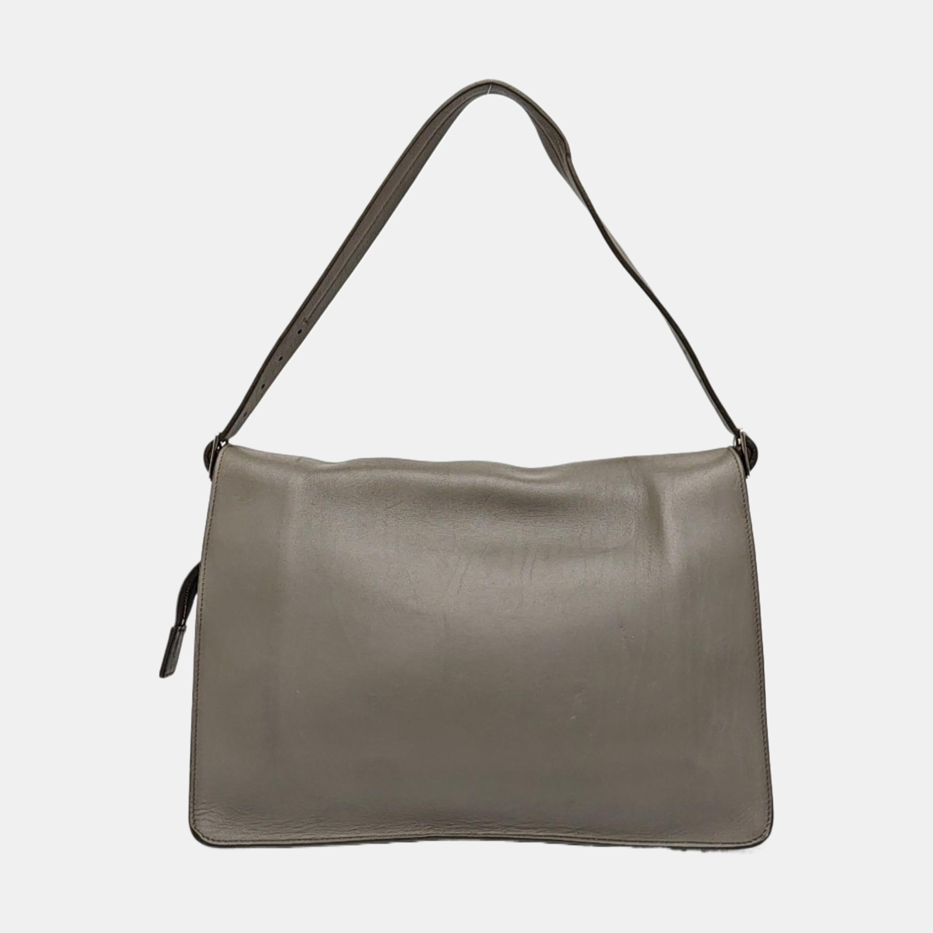 Lambskin Top Handle Bag Gray