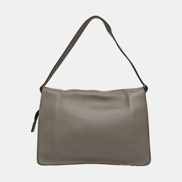 Lambskin Top Handle Bag Gray