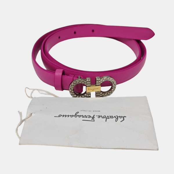 Leather Belt Purple
