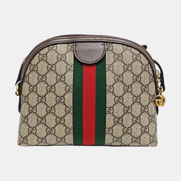 Ophidia Small Monogram Coated Canvas Beige