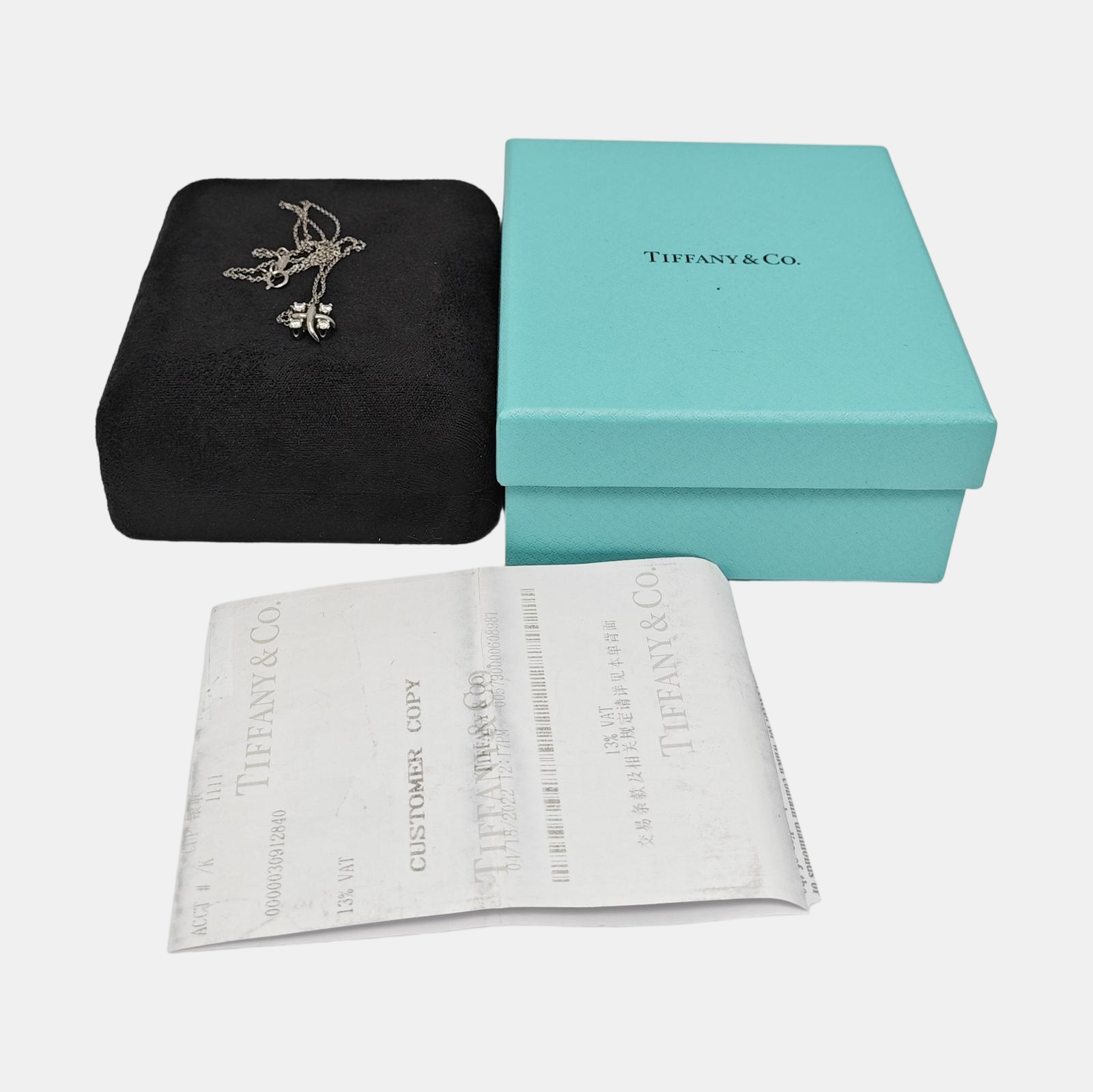 Tiffany &amp; Co. Schlumberger Platinum 950 Silver Necklace