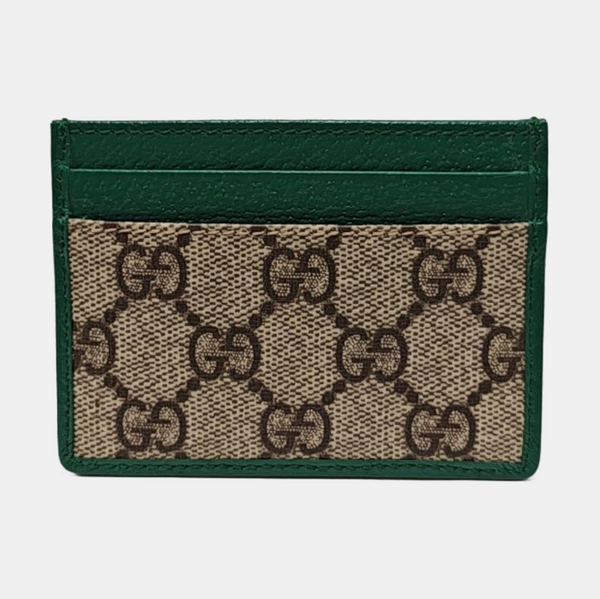 Retro Monogram Coated Canvas Green Card Holder