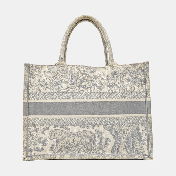 Book Tote Medium Fabric Gray