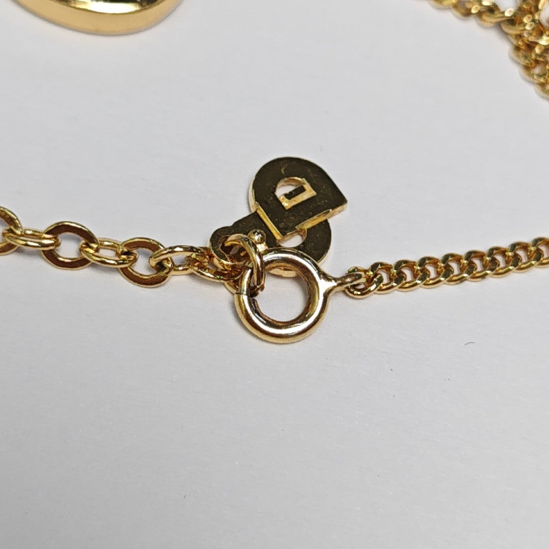 Petit CD Metal Gold Necklace