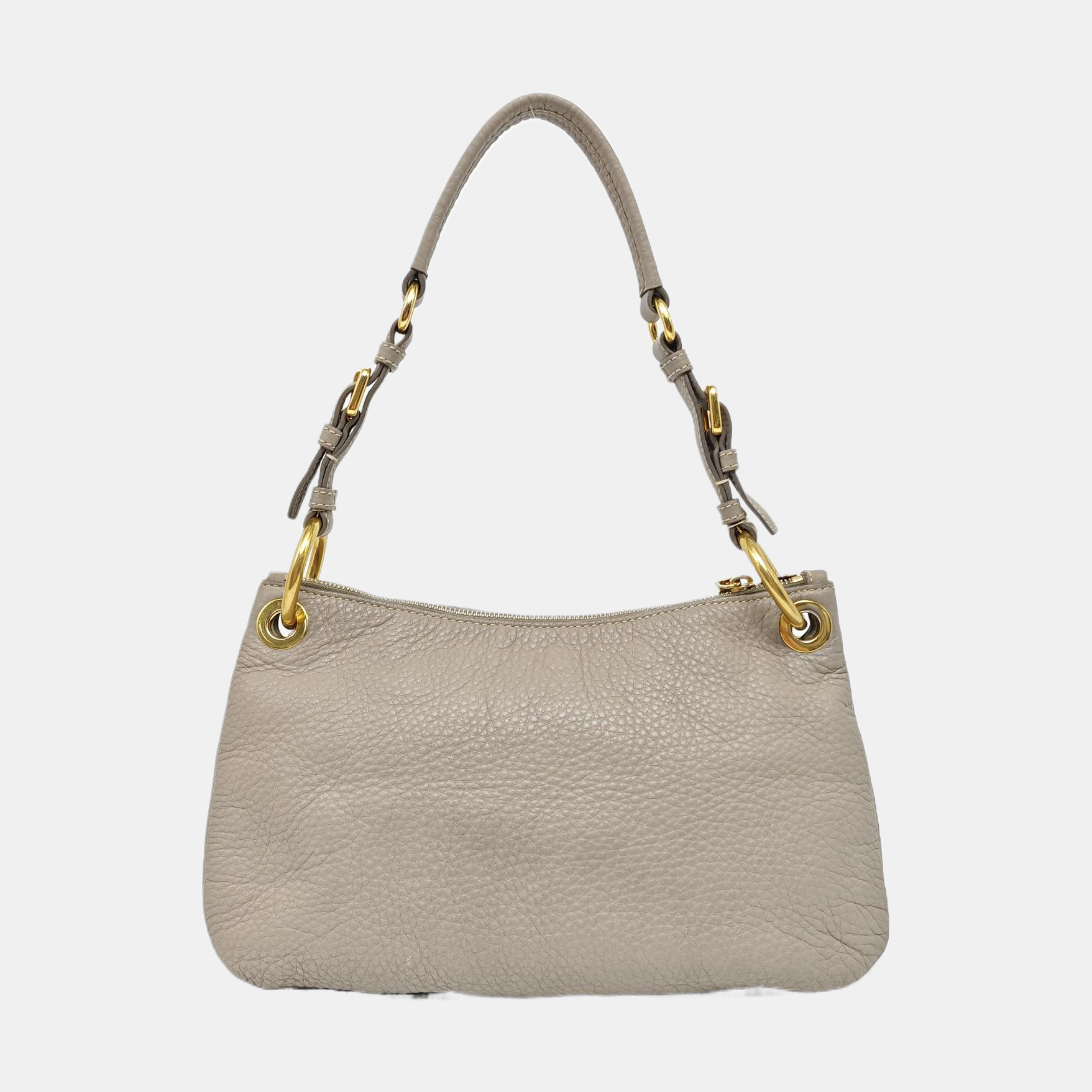 Calfskin Top Handle Bag Gray