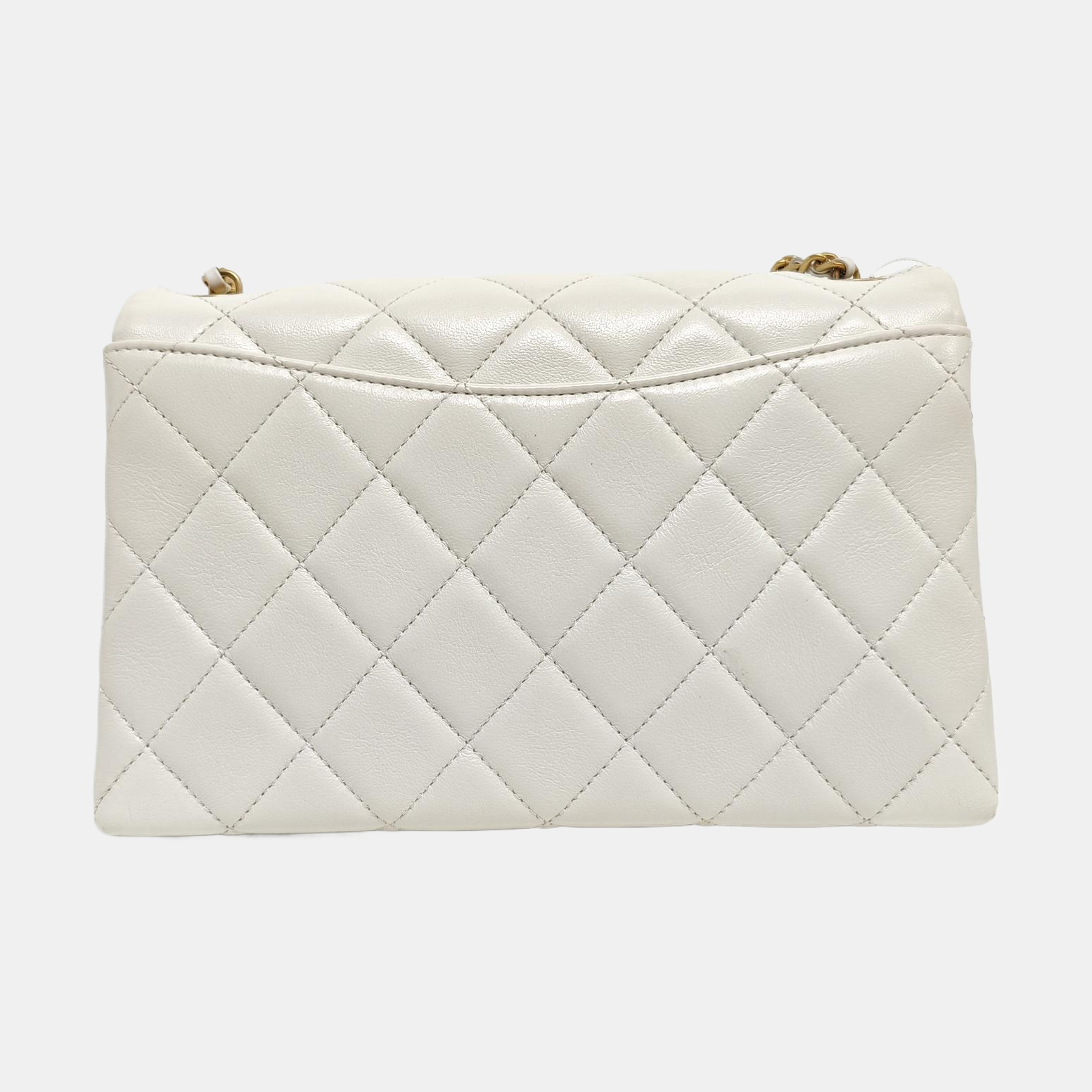 Quilted Lambskin White