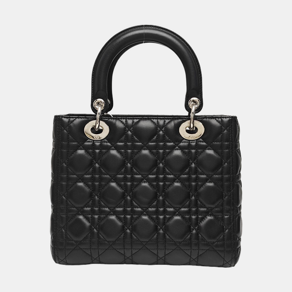 Lady Dior Medium Cannage Lambskin Black