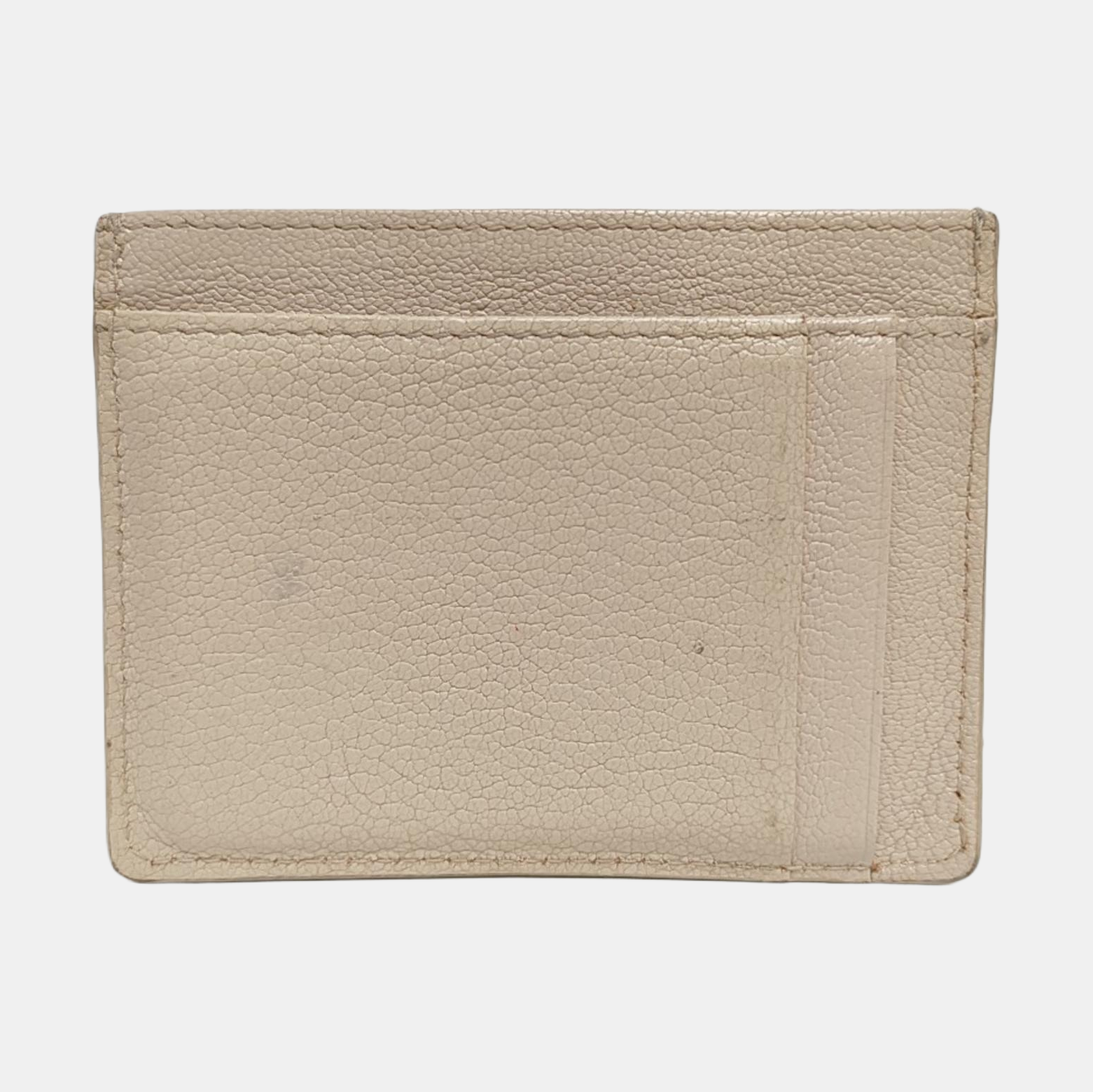 Madras Leather Beige Card Holder
