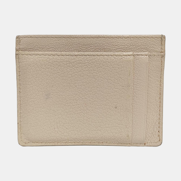 Madras Leather Beige Card Holder