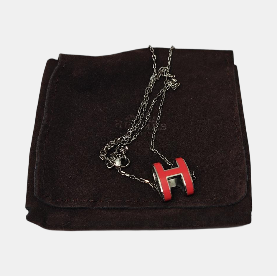 Pop H Metal Silver Necklace