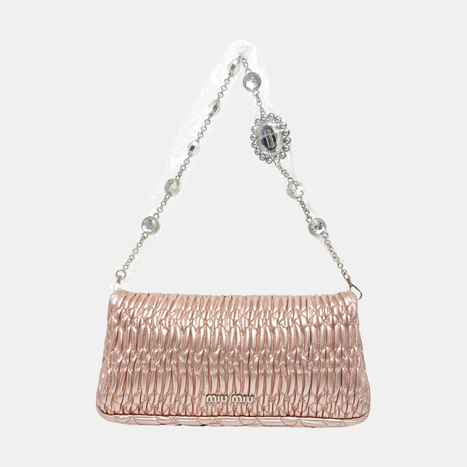 Crystal Quilted Lambskin Pink