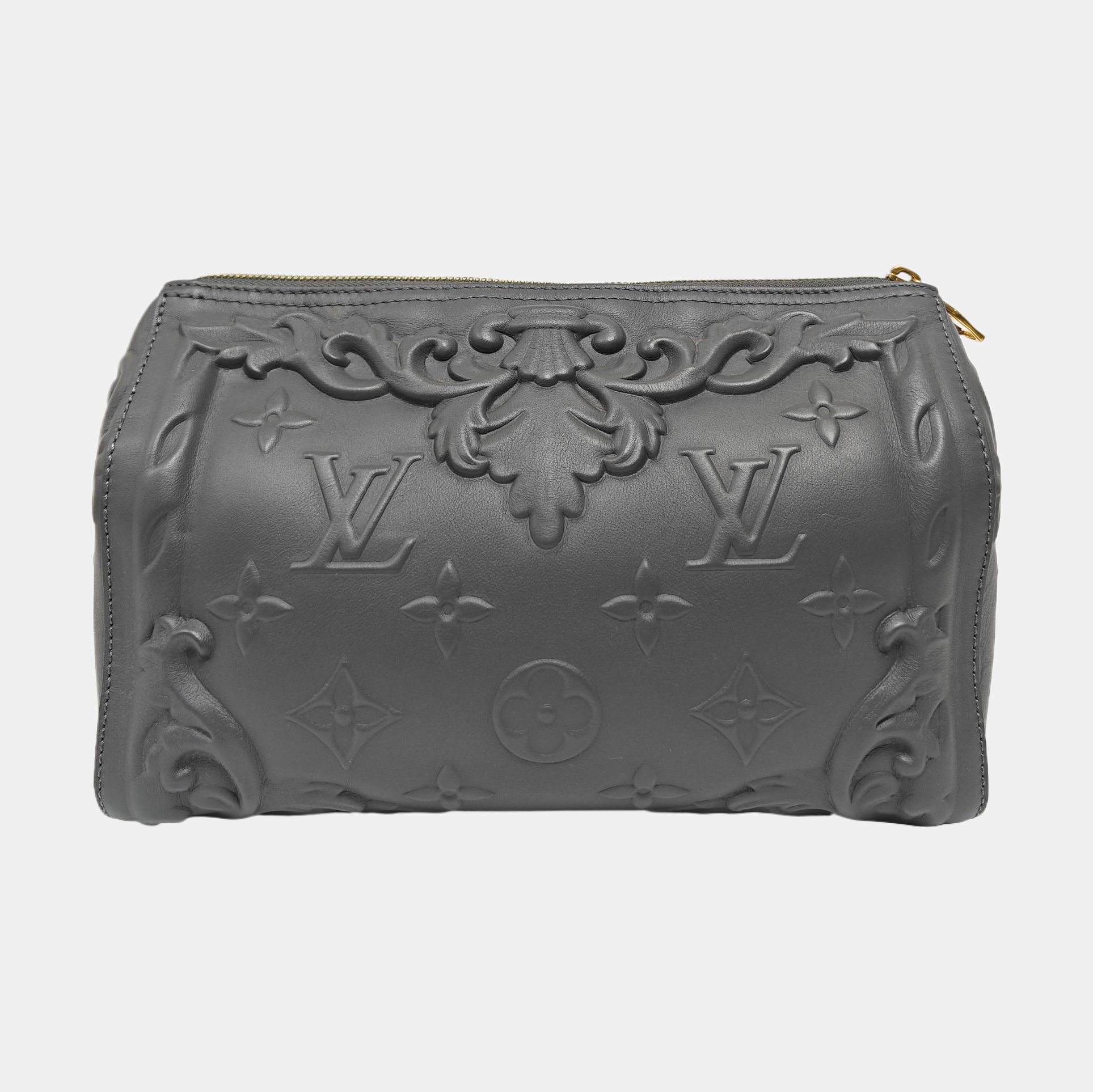 KEEPALL GM Monogram Calfskin Gray