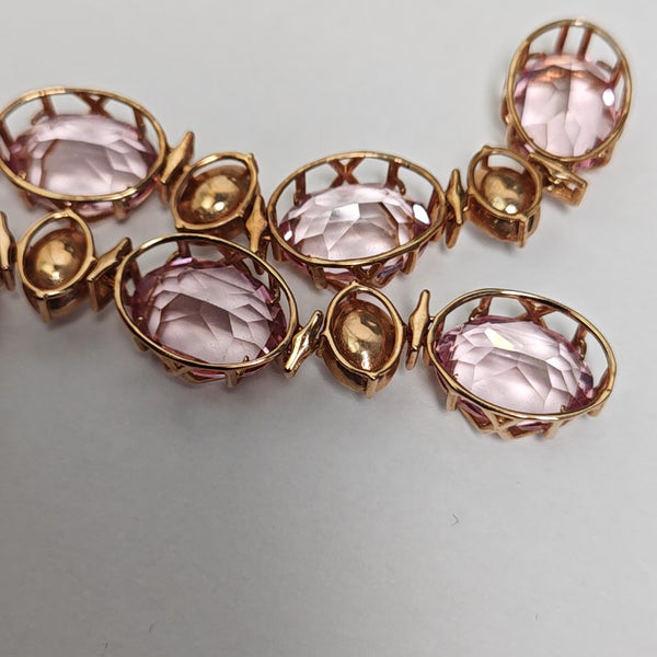 Metal Red Stud Earrings