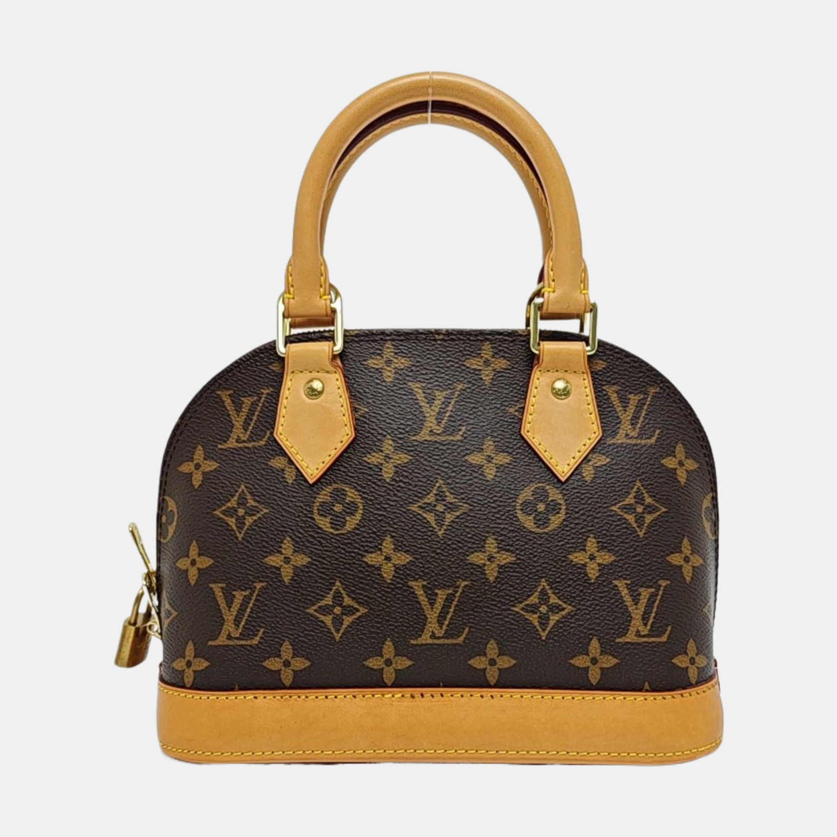 ALMA BB Monogram Coated Canvas Brown