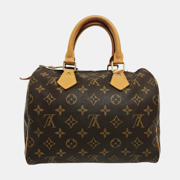 SPEEDY 25 Monogram Coated Canvas Brown