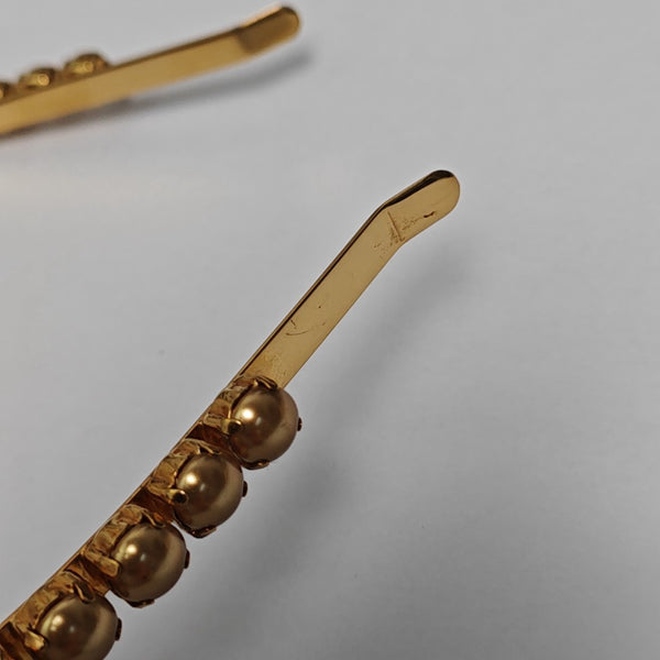 Faux Pearl Hairband Gold