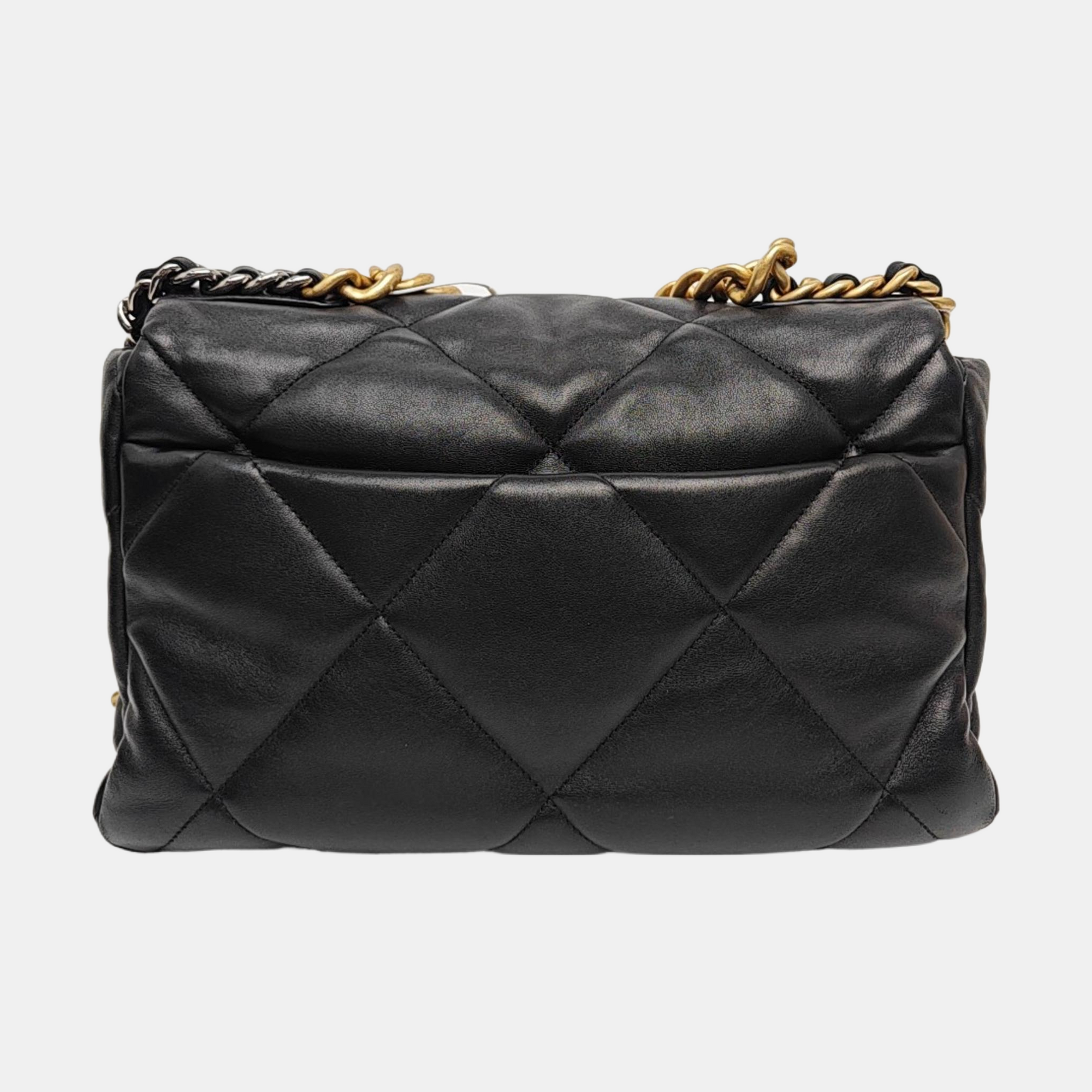 CHANEL 19 Large Quilted Lambskin Black