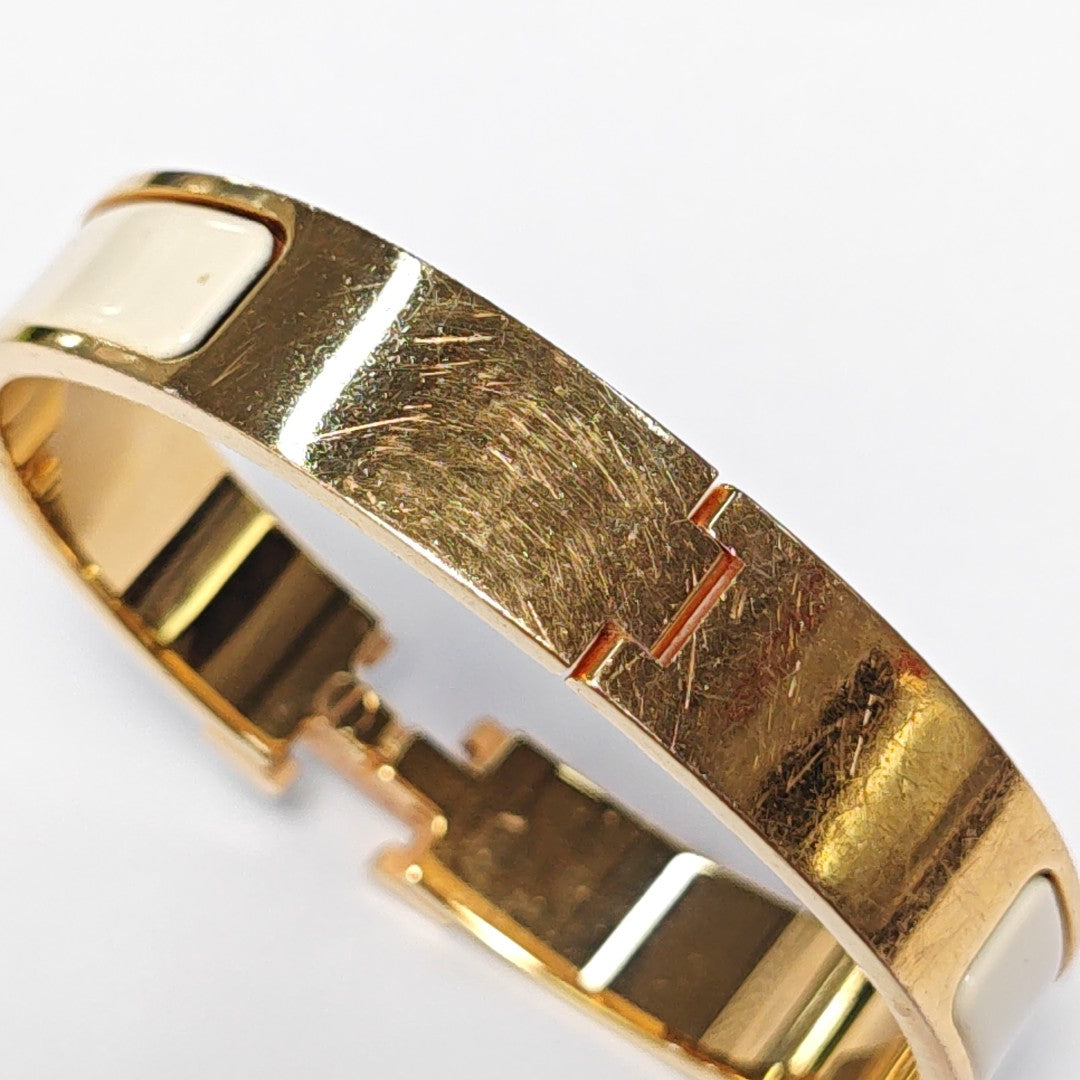 Clic H Metal Rose Gold Bangle