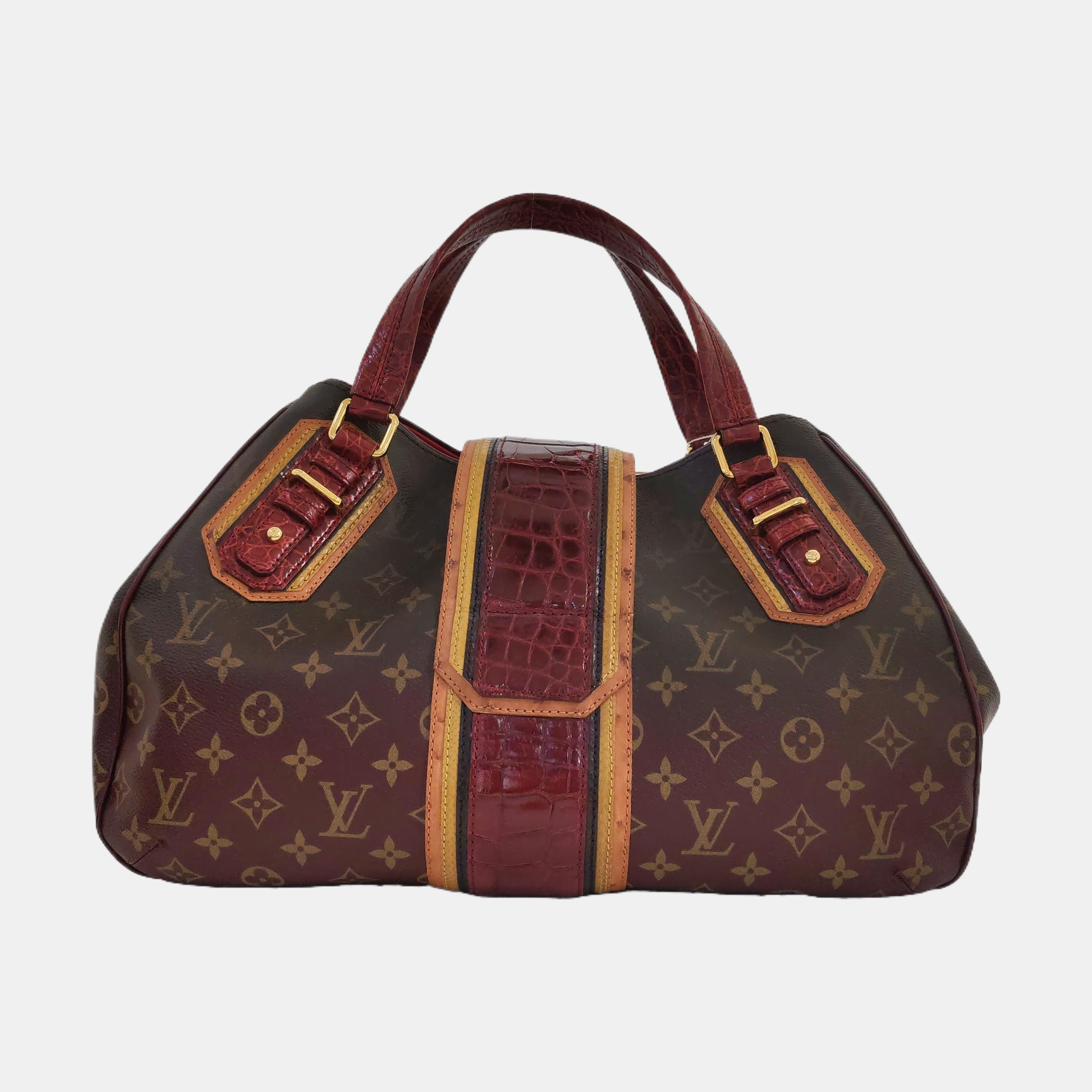 GRIET Monogram Coated Canvas Brown
