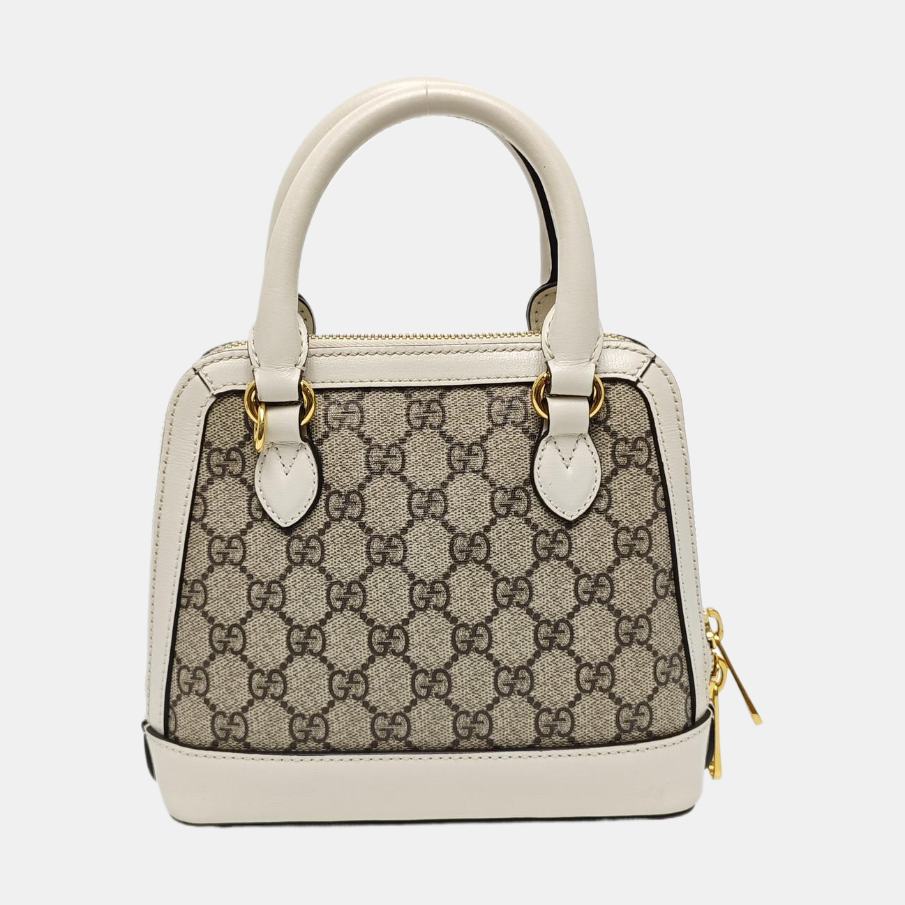 Authenticated pre-owned  Horsebit 1955 Mini Coated Canvas Beige - Shoulder Bag at Looply