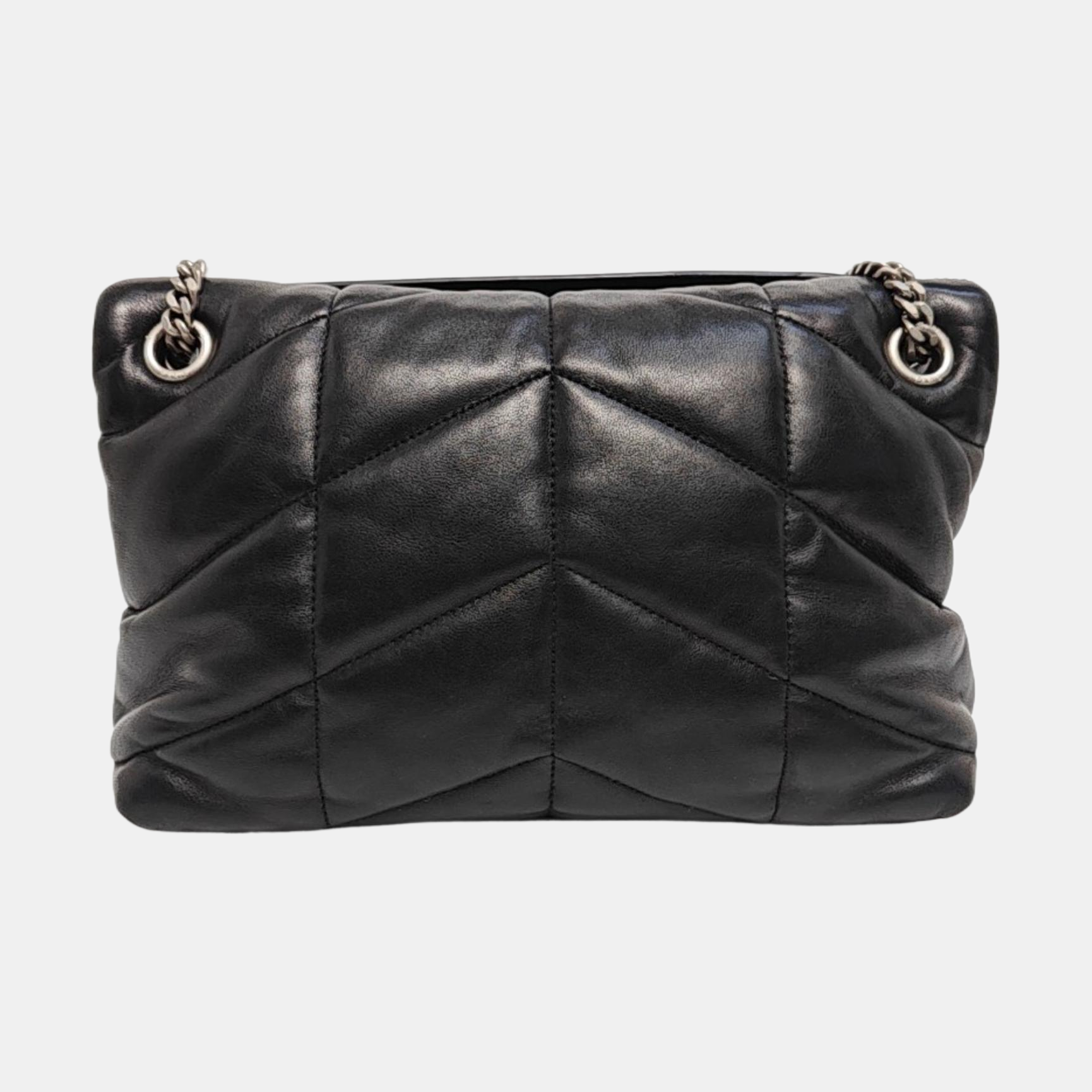 PUFFER Small Quilted Lambskin Black