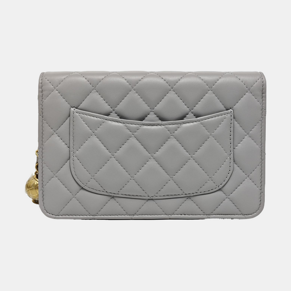 WOC Quilted Lambskin Gray