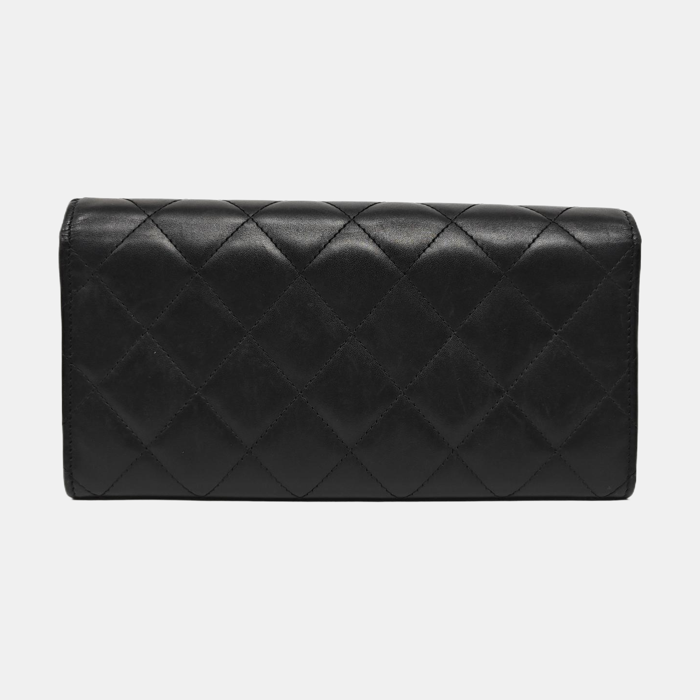 CAMBON Medium Quilted Calfskin Black Wallet
