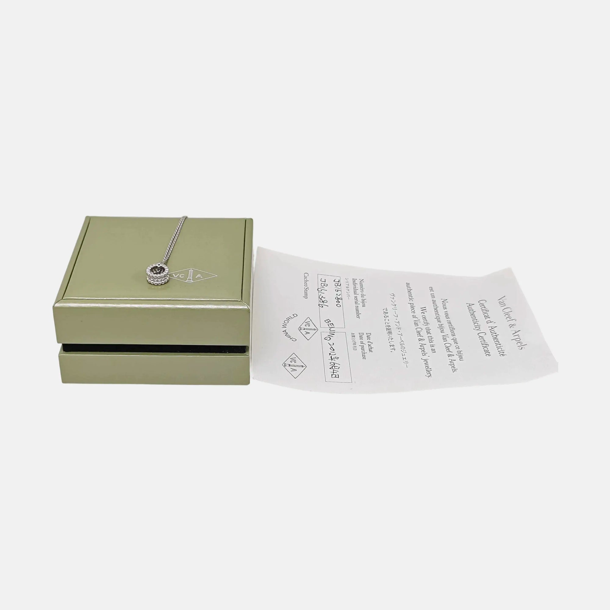 Perlée Diamonds 18k White Gold Silver Necklace