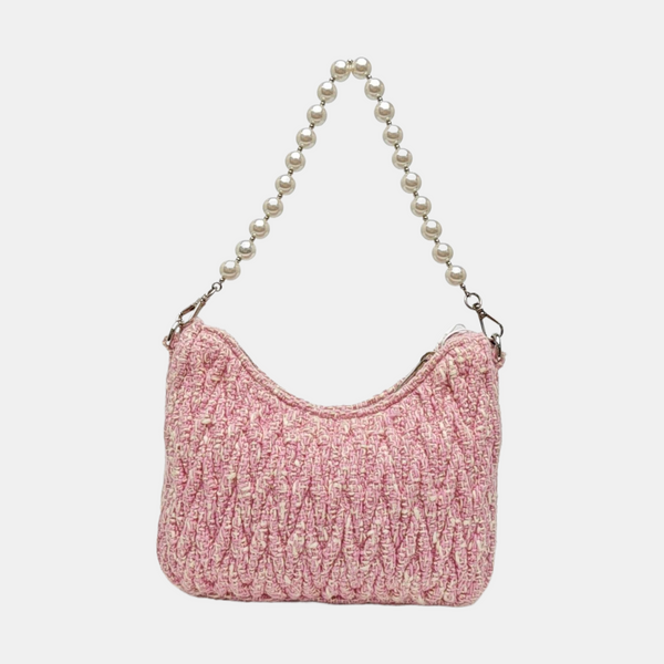 Fabric Shoulder Bag Pink