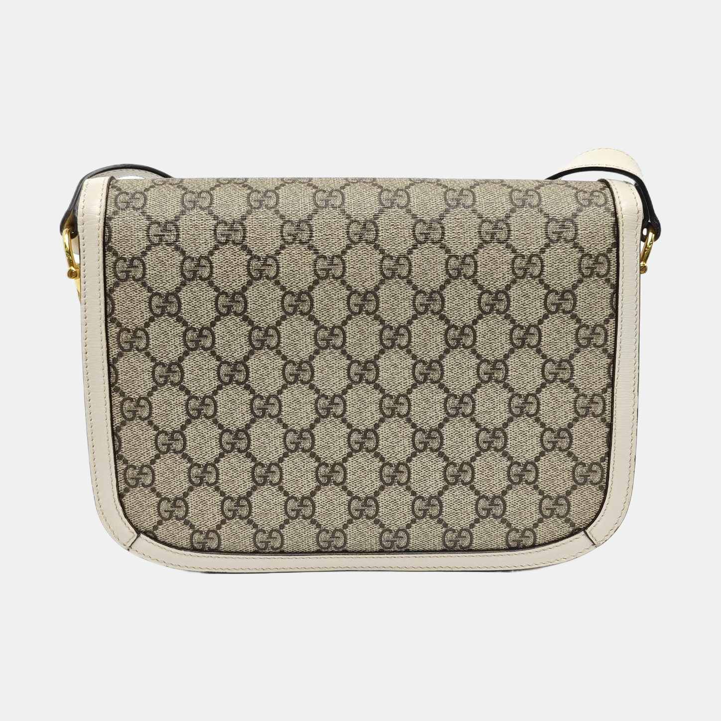 Horsebit 1955 Small Monogram Coated Canvas Beige