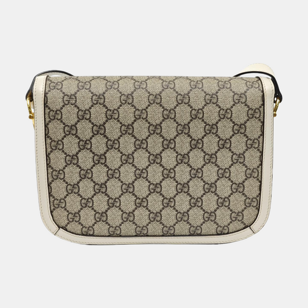 Horsebit 1955 Small Monogram Coated Canvas Beige