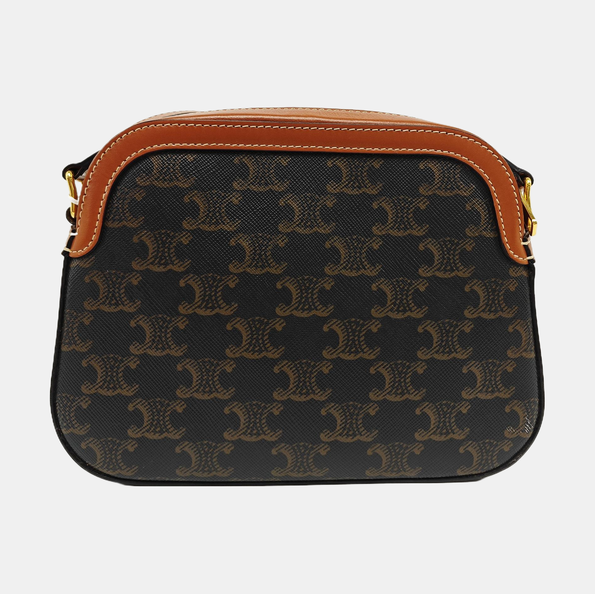 Authenticated pre-owned  TRIOMPHE CANVAS Small Coated Canvas Brown - Crossbody Bag at Looply