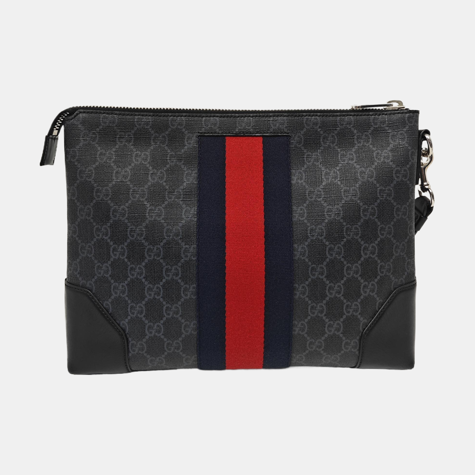 Ophidia Medium Monogram Coated Canvas Gray