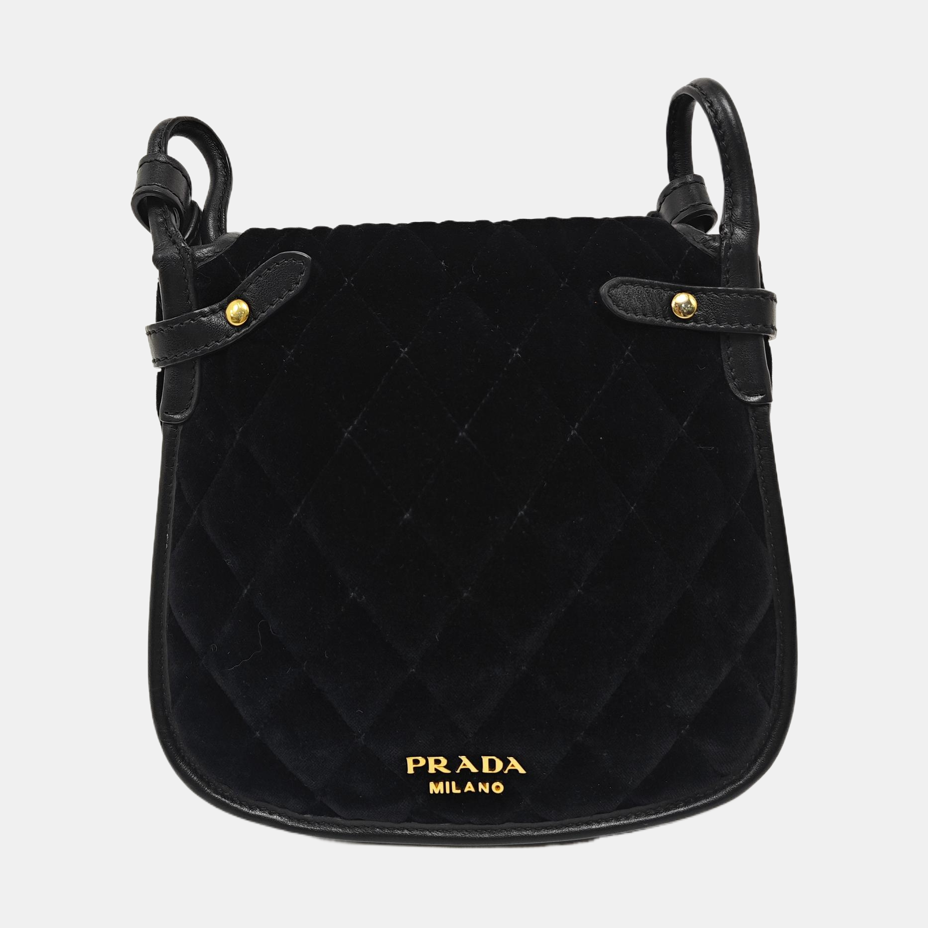 Belt Bag Quilted Velvet Black