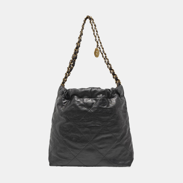 CHANEL 22 Small Quilted Calfskin Gray
