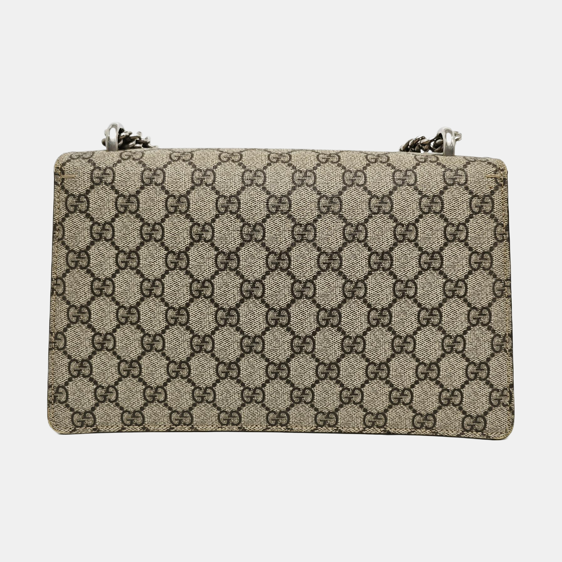 Dionysus Small Monogram Coated Canvas Beige